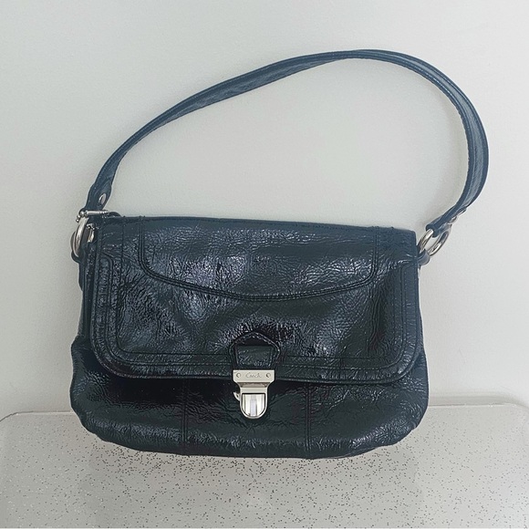 Coach Handbags - Coach Black Leather Shoulder Bag